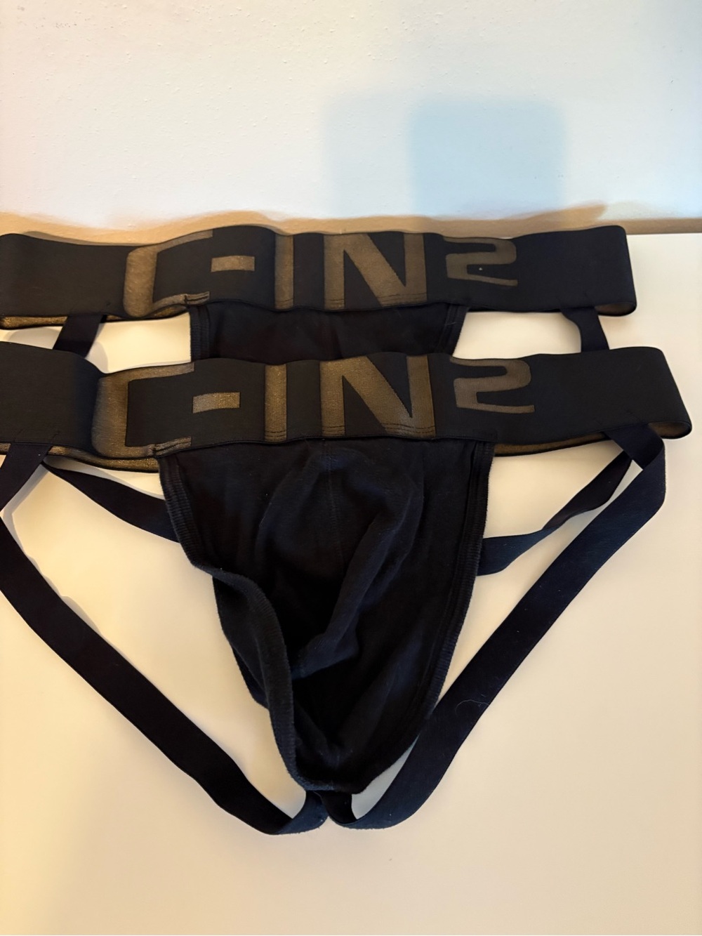 C-IN2 Men's Black Jockstrap - Pair of 2